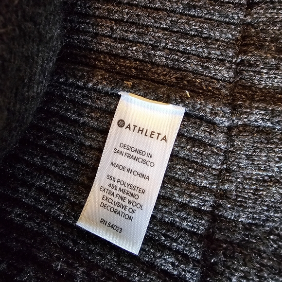 Athleta Sentinel Thermolite charcoal/Heather Grey zip cardigan coat - Picture 11 of 12